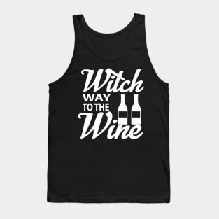 Witch Way To The Wine tee design birthday gift graphic Tank Top